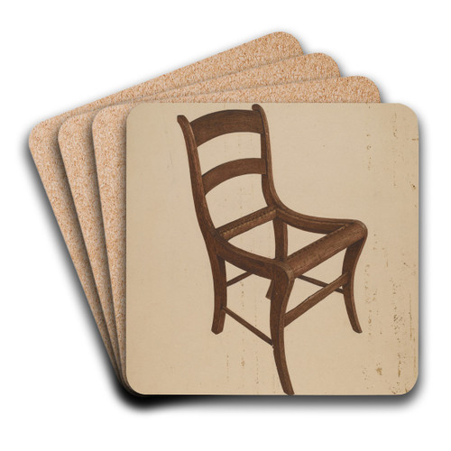Chair (frame) by George C. Brown Art Drink Coaster set