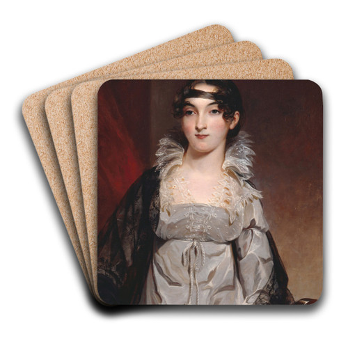 Mrs. Edward Hudson by Thomas Sully Art Drink Coaster set