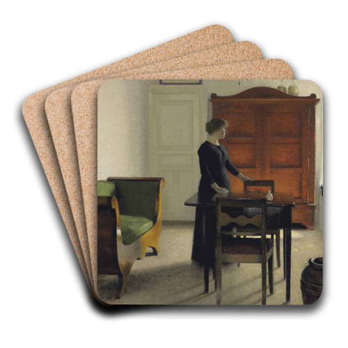 Stue by Vilhelm Hammershi Art Drink Coaster set