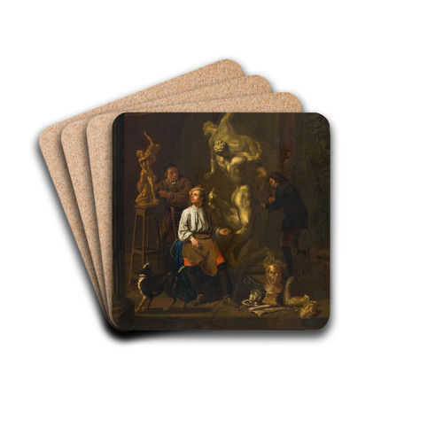 A Sculptor's Studio by Peter Angelis Drink Coasters - set of 4 A Sculptor's Studio by Peter Angelis Drink Coasters - set of 4