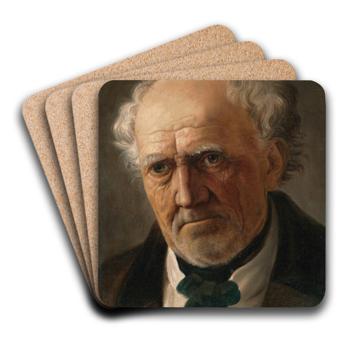 Head of an Elderly Man by Vojtech Klimkovi Art Drink Coaster set Head of an Elderly Man by Vojtech Klimkovi Art Drink Coaster set