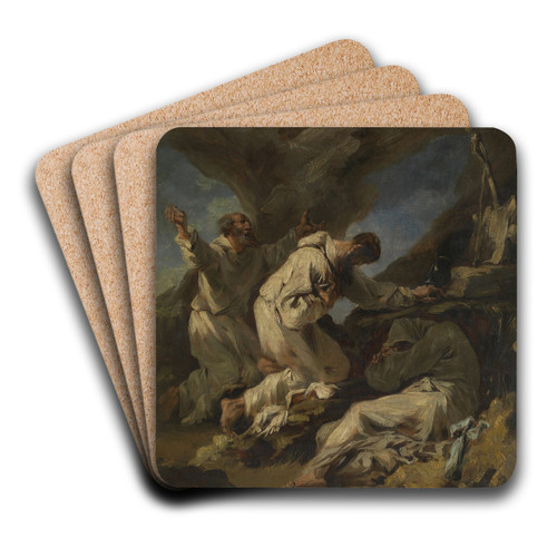 Praying Monks by Alessandro Magnasco Art Drink Coaster set