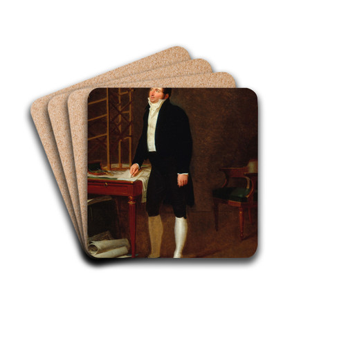 Portrait d'un architecte by Franois Dumont Drink Coasters - set of 4
