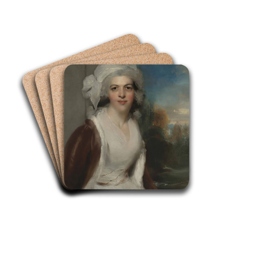 Portrait of Rebecca, Lady Simeon by Sir Thomas Lawrence Drink Coasters - set of 4