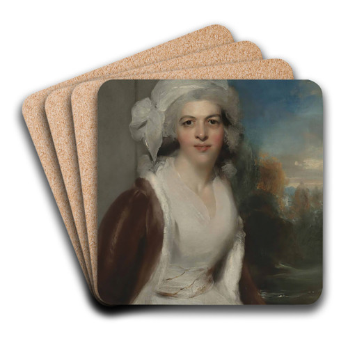 Portrait of Rebecca, Lady Simeon by Sir Thomas Lawrence Art Drink Coaster set