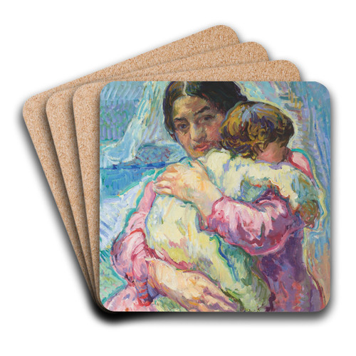 Maternit by Nikolai Alexandrovich Tarkhov Art Drink Coaster set Maternit by Nikolai Alexandrovich Tarkhov Art Drink Coaster set