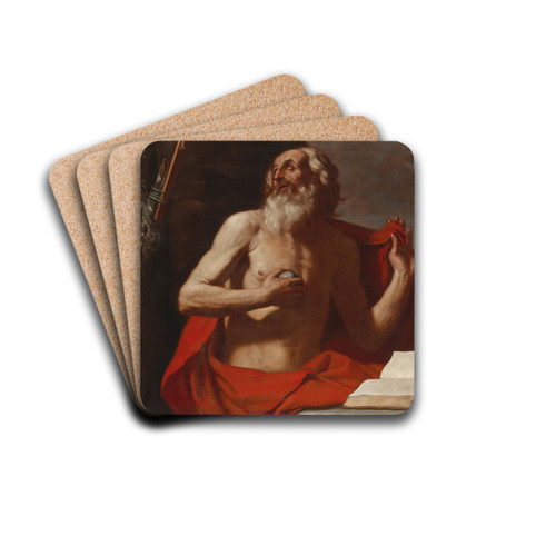 Saint Jerome by Guercino Drink Coasters - set of 4