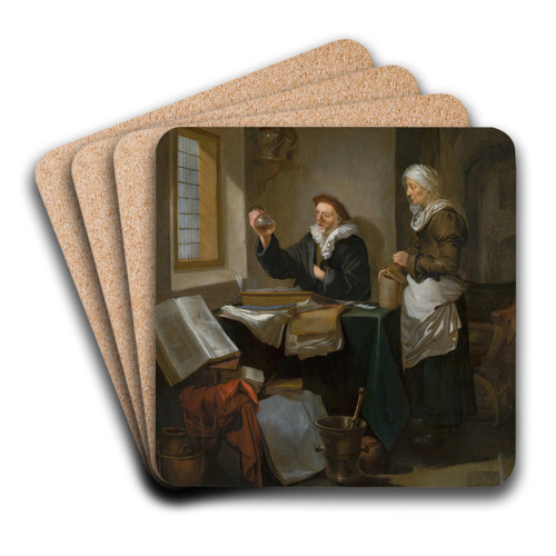 Visit to the Doctor by Hendrick Heerschop Art Drink Coaster set