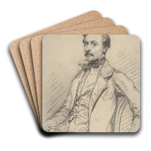 Ernest Chassriau by Thodore Chassriau Art Drink Coaster set