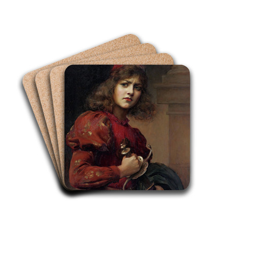 St. Joan Of Arc by Paul De La Boulaye Drink Coasters - set of 4 St. Joan Of Arc by Paul De La Boulaye Drink Coasters - set of 4