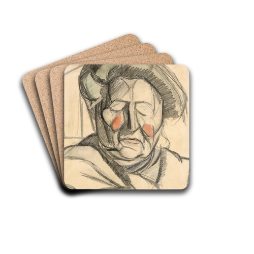 The Artist's Mother by Umberto Boccioni Drink Coasters - set of 4 The Artist's Mother by Umberto Boccioni Drink Coasters - set of 4