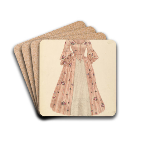 Petticoat Dress by Gertrude Lemberg Drink Coasters - set of 4