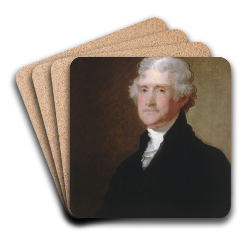 Thomas Jefferson by Gilbert Stuart Art Drink Coaster set