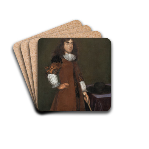 Portrait of a Man by Gerard ter Borch Drink Coasters - set of 4