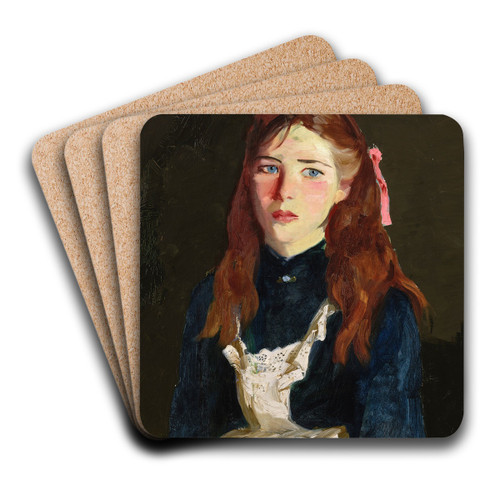 Irish Lass by Robert Henri Art Drink Coaster set