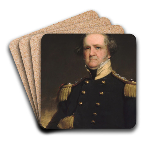 General Winfield Scott by Robert Walter Weir Art Drink Coaster set