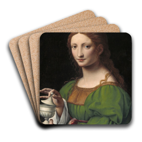 The Magdalen by Bernardino Luini Art Drink Coaster set