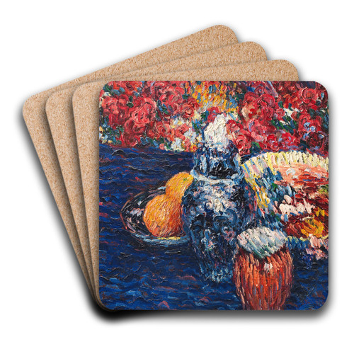 Stillleben mit Blumen und Frchten by Alexej von Jawlensky Art Drink Coaster set Stillleben mit Blumen und Frchten by Alexej von Jawlensky Art Drink Coaster set