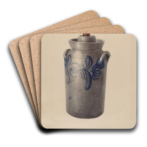 Butter Churn by Charlotte Sperber Art Drink Coaster set Butter Churn by Charlotte Sperber Art Drink Coaster set