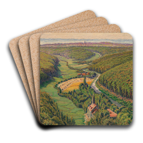 Vue de Schlangenbad by Gustave Cariot Art Drink Coaster set