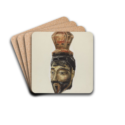 Head of San Jose by Majel G. Claflin Drink Coasters - set of 4