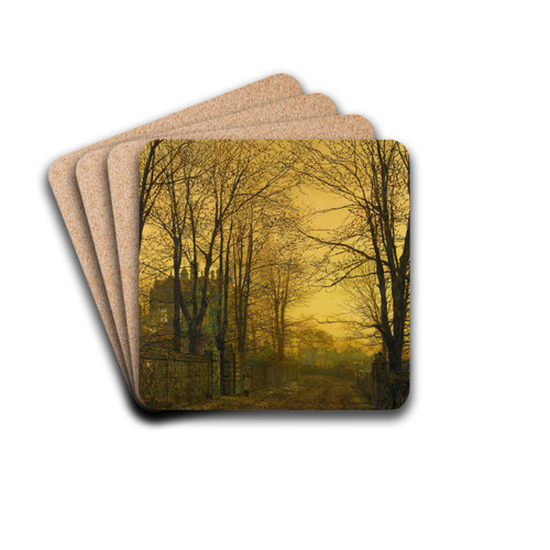 October After Glow by John Atkinson Grimshaw Drink Coasters - set of 4