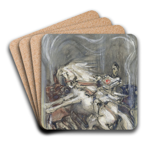 Ruiter op steigerend paard by Bernard Willem Wierink Art Drink Coaster set Ruiter op steigerend paard by Bernard Willem Wierink Art Drink Coaster set