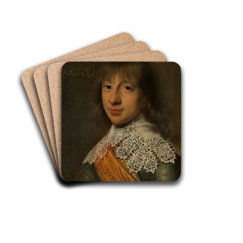 Portrait of William Frederick, Count of Nassau-Dietz by Wybrand de Geest Drink Coasters - set of 4