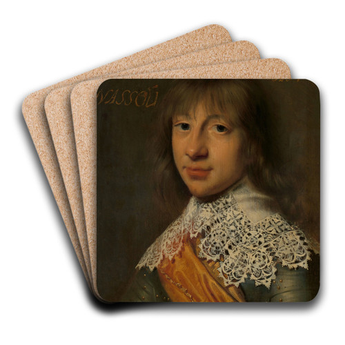 Portrait of William Frederick, Count of Nassau-Dietz by Wybrand de Geest Art Drink Coaster set