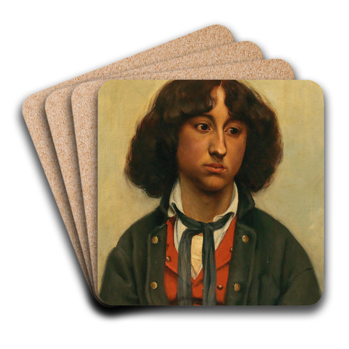 Lost in Thoughts by Flix Vallotton Art Drink Coaster set