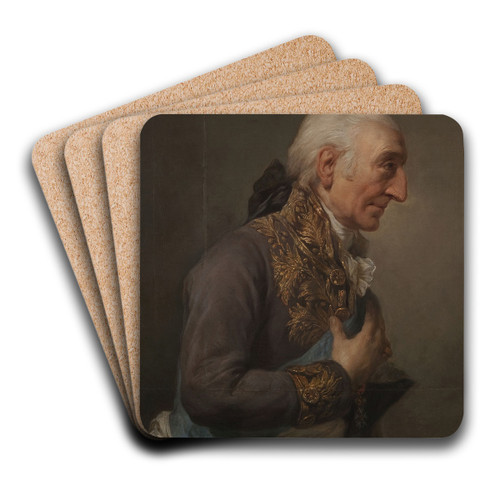 Portrait of Stanisaw Maachowski (17361809), Marshal of the Seym by Marcello Bacciarelli Art Drink Coaster set Portrait of Stanisaw Maachowski (17361809), Marshal of the Seym by Marcello Bacciarelli Art Drink Coaster set
