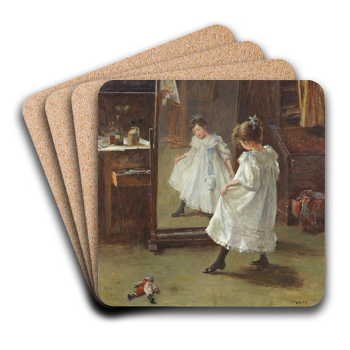 The studio mirror by Charles Martin Hardie Art Drink Coaster set