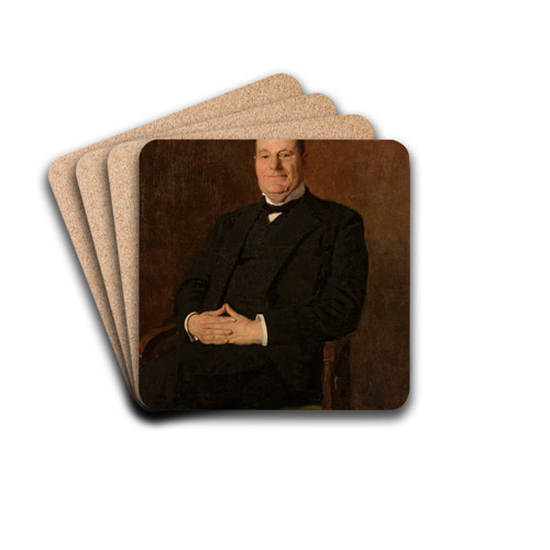 Portrait of Mieczysaw Frenkiel by Stanisaw Lentz Drink Coasters - set of 4