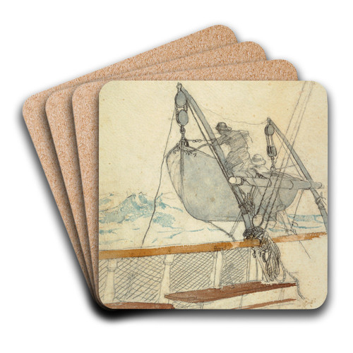 Study for 'The Signal of Distress' by Winslow Homer Art Drink Coaster set Study for 'The Signal of Distress' by Winslow Homer Art Drink Coaster set