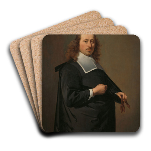 Willem Jacobsz Baert (1636-84), Burgomaster of Alkmaar and Amsterdam by Caesar Van Everdingen Art Drink Coaster set Willem Jacobsz Baert (1636-84), Burgomaster of Alkmaar and Amsterdam by Caesar Van Everdingen Art Drink Coaster set