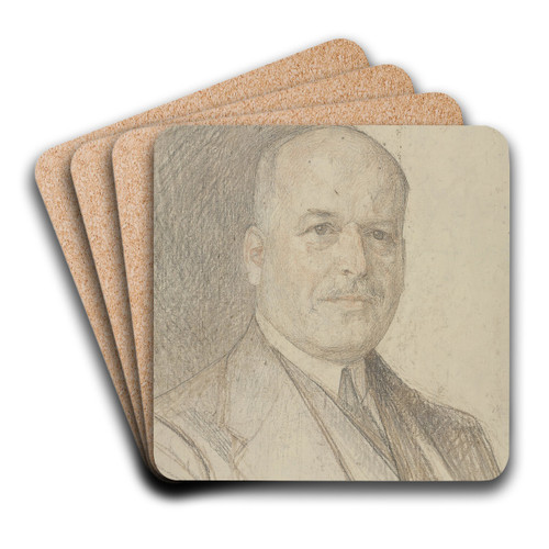 Portret van een heer, waarschijnlijk Walter Cohen by Jan Veth Art Drink Coaster set