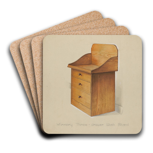 Shaker Wash Stand with Drawers by Irving I. Smith Art Drink Coaster set