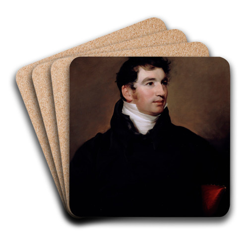 Dr. Edward Hudson by Thomas Sully Art Drink Coaster set