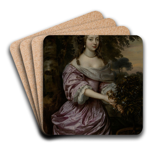 Portrait of a Woman by Jan Mytens Art Drink Coaster set