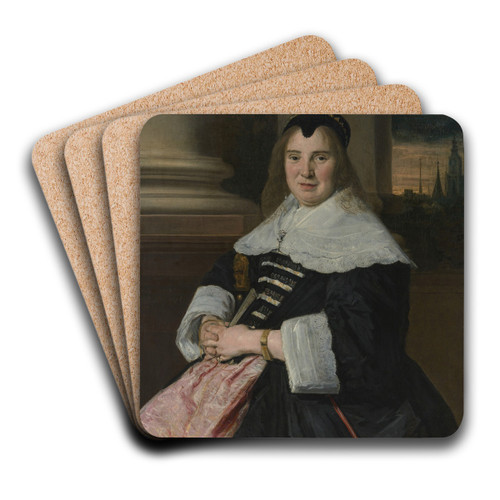 Portrait of a Woman by Frans Hals Art Drink Coaster set
