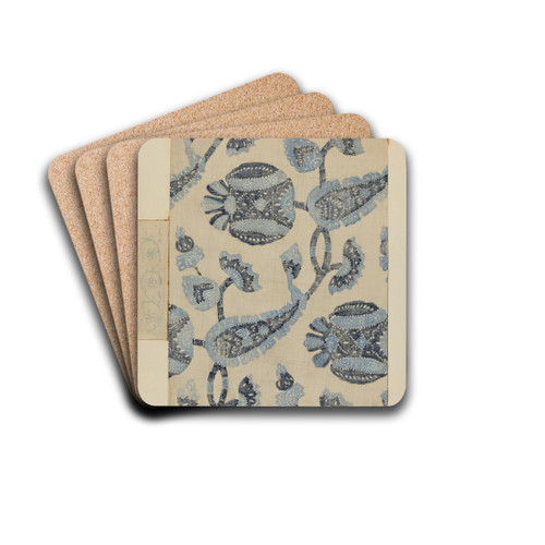 Resist Printed Linen by Michael Trekur Drink Coasters - set of 4 Resist Printed Linen by Michael Trekur Drink Coasters - set of 4