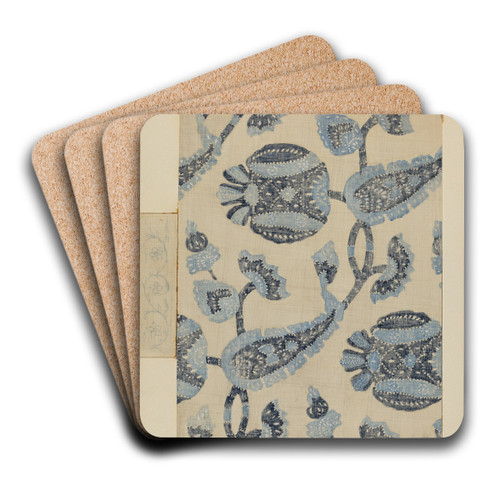 Resist Printed Linen by Michael Trekur Art Drink Coaster set Resist Printed Linen by Michael Trekur Art Drink Coaster set