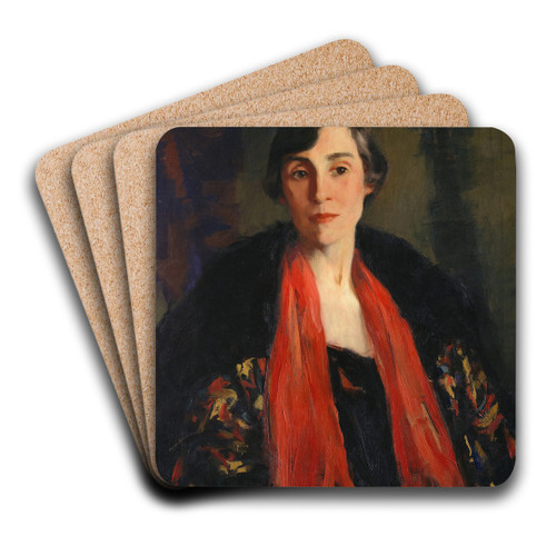 Mary Fanton Roberts by Robert Henri Art Drink Coaster set