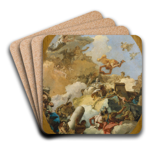 The Apotheosis of the Spanish Monarchy by Giovanni Battista Tiepolo Art Drink Coaster set The Apotheosis of the Spanish Monarchy by Giovanni Battista Tiepolo Art Drink Coaster set