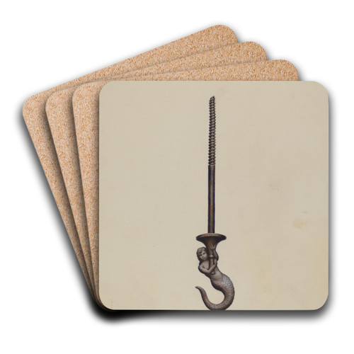 Ceiling Hook by Henrietta S. Hukill Art Drink Coaster set