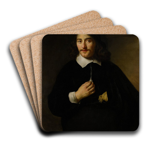 Portrait of a Man by Govert Flinck Art Drink Coaster set