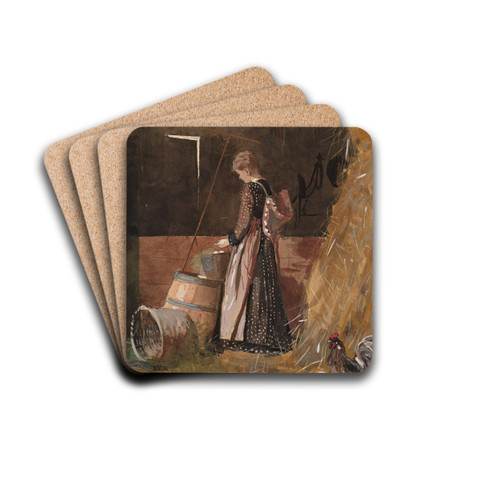 Fresh Eggs by Winslow Homer Drink Coasters - set of 4