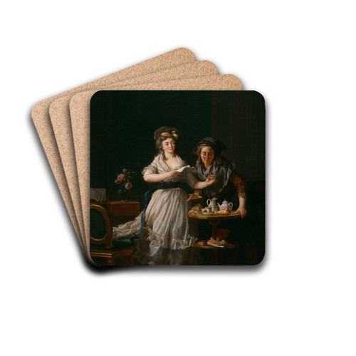 The Letter by Michel Garnier Drink Coasters - set of 4