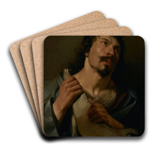 Samson With The Jawbone by Salomon de Bray Art Drink Coaster set Samson With The Jawbone by Salomon de Bray Art Drink Coaster set