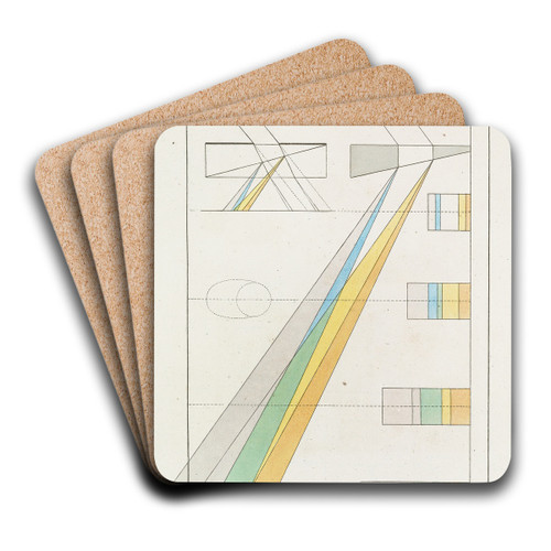 Zur Farbenlehre Pl.06 by Johann Wolfgang Von Goethe Art Drink Coaster set